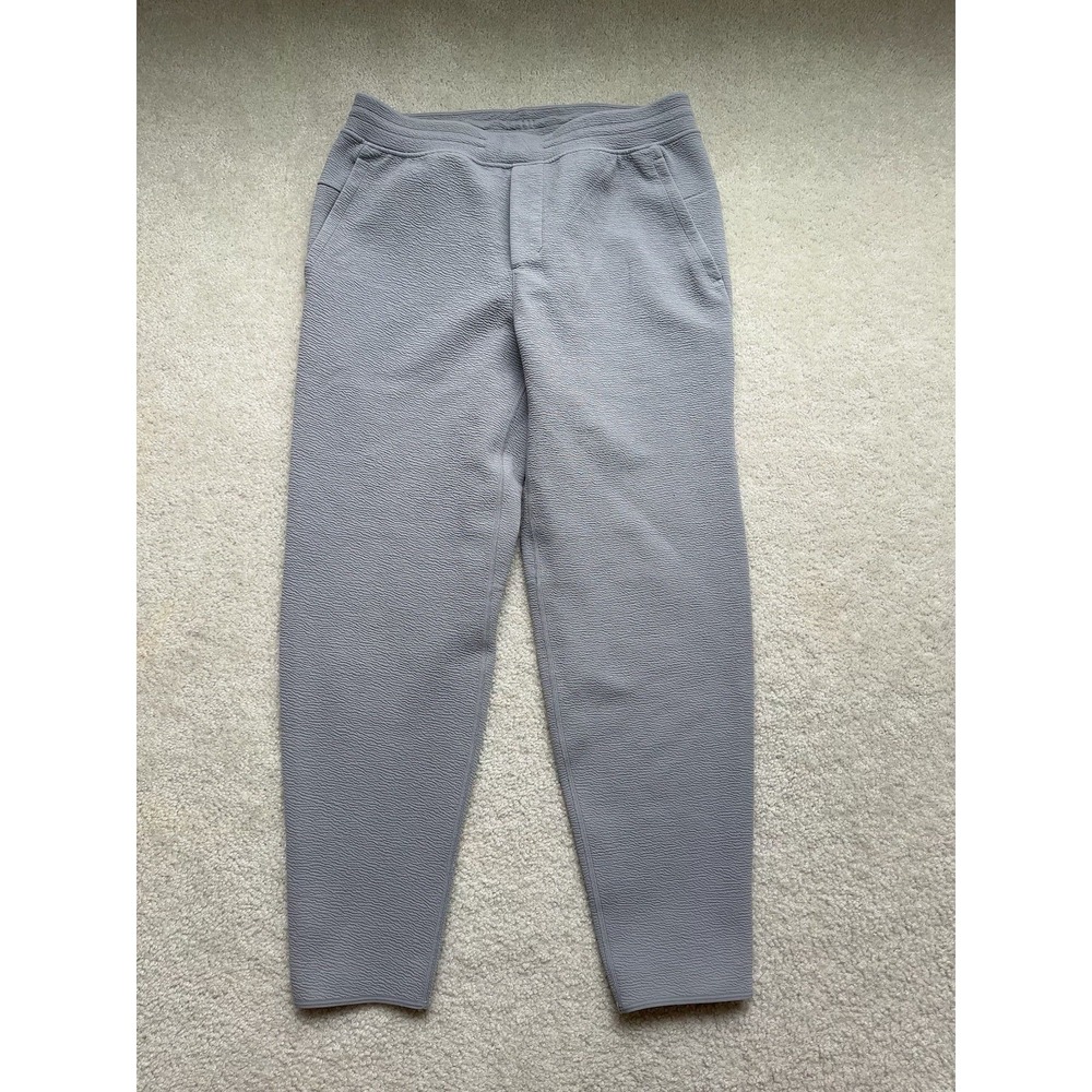 Lululemon At Ease Pant Men's Large Gray Textured Double Knit Tapered Sweatpants